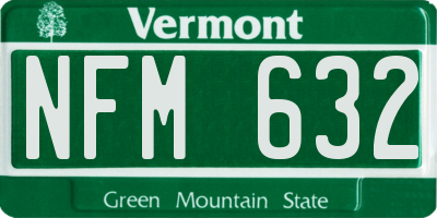 VT license plate NFM632