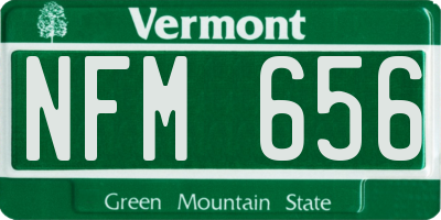 VT license plate NFM656