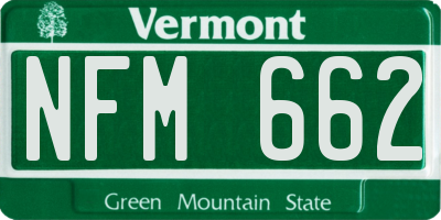 VT license plate NFM662