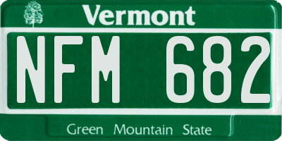 VT license plate NFM682
