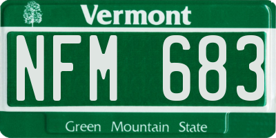 VT license plate NFM683
