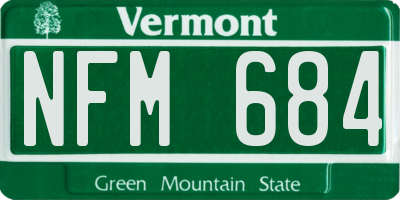 VT license plate NFM684
