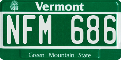 VT license plate NFM686