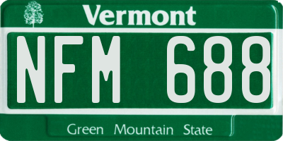 VT license plate NFM688