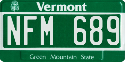 VT license plate NFM689