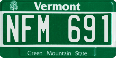 VT license plate NFM691