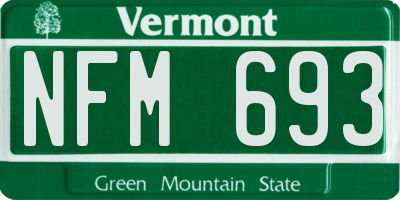 VT license plate NFM693