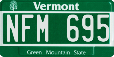 VT license plate NFM695