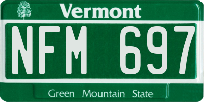 VT license plate NFM697