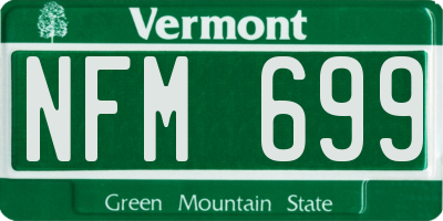 VT license plate NFM699