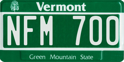 VT license plate NFM700