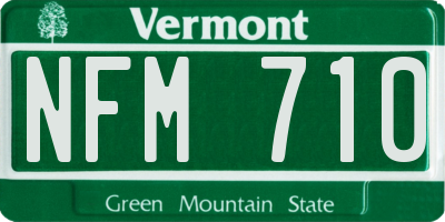 VT license plate NFM710