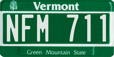 VT license plate NFM711