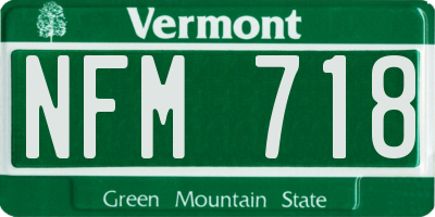 VT license plate NFM718