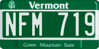 VT license plate NFM719