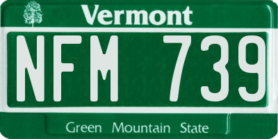 VT license plate NFM739