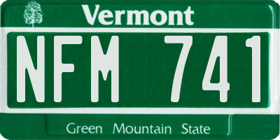 VT license plate NFM741