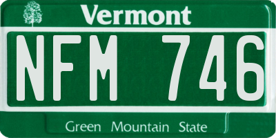 VT license plate NFM746
