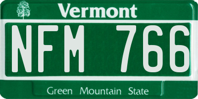 VT license plate NFM766