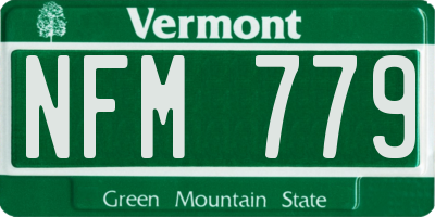 VT license plate NFM779