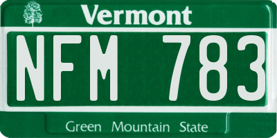 VT license plate NFM783