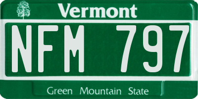 VT license plate NFM797