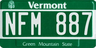 VT license plate NFM887