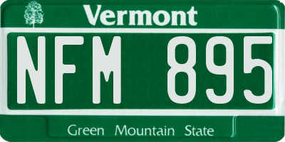 VT license plate NFM895