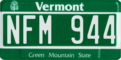VT license plate NFM944