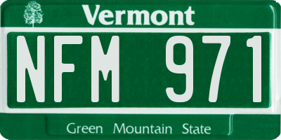 VT license plate NFM971