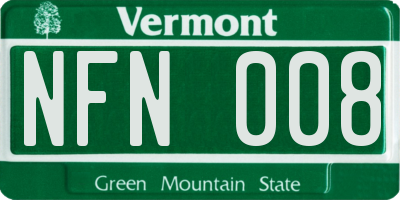 VT license plate NFN008