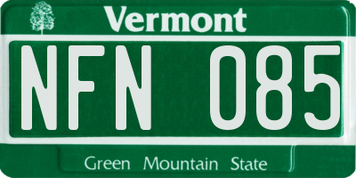 VT license plate NFN085