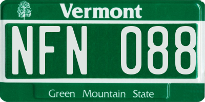 VT license plate NFN088