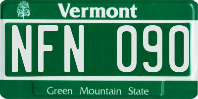 VT license plate NFN090