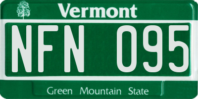 VT license plate NFN095