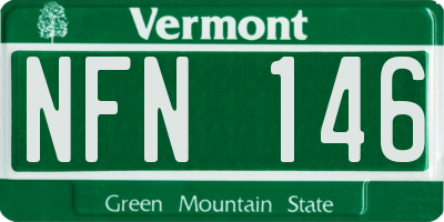 VT license plate NFN146