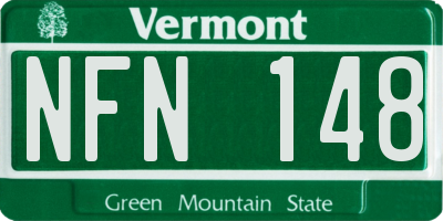 VT license plate NFN148