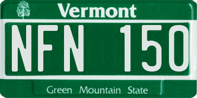 VT license plate NFN150