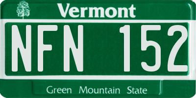 VT license plate NFN152