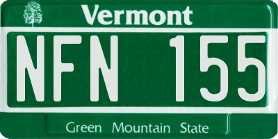 VT license plate NFN155