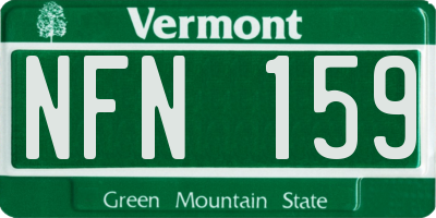 VT license plate NFN159