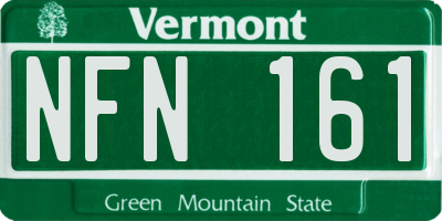 VT license plate NFN161