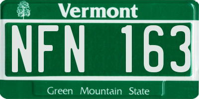 VT license plate NFN163