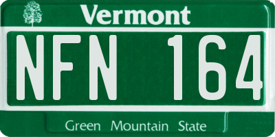 VT license plate NFN164