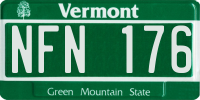 VT license plate NFN176