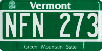 VT license plate NFN273