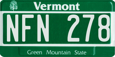 VT license plate NFN278