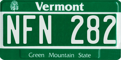 VT license plate NFN282