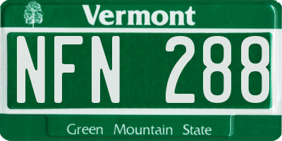 VT license plate NFN288