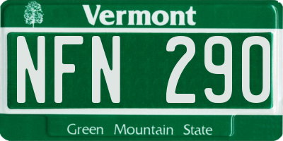 VT license plate NFN290